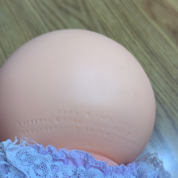 Cabbage Patch doll Preemie brown eyes purple gown 1982 - Picture 7 of 11